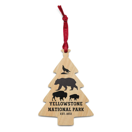 Yellowstone National Park Wildlife Wooden Ornament - Adventure Threads Company